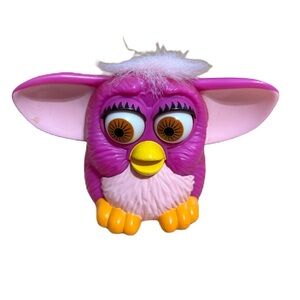 Furby - Wheels McDonald's Tiger Electronics 1998 Small Hard Pink Purple
